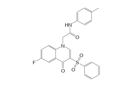 1-quinolineacetamide, 6-fluoro-1,4-dihydro-N-(4-methylphenyl)-4-oxo-3-(phenylsulfonyl)-
