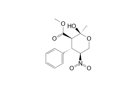 Methyl (2S,3R,4S,5S)-2-Hydroxy-2-methyl-5-nitro-4-phenyltetrahydro-2H-pyran-3-carboxylate