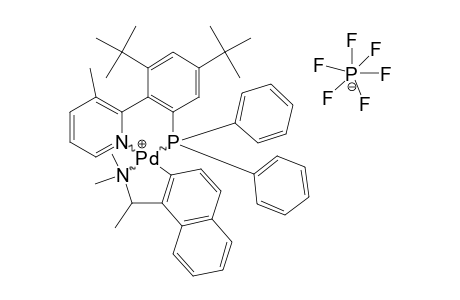 #8;(R,R)-[DIMETHYL-1-PHENYLETHYL)-AMINATO-C(2)-N]-2-(2'-DIPHENYLPHOSPHINO-4',6'-DI-TERT.-BUTYL-1'-PHENYL)-3-METHYLPYRIDINE]-PALLADIUM(II)-HEXAFLUOROPHOSPHATE