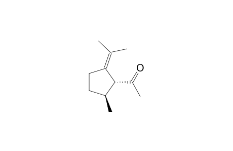 Ethanone, 1-[2-methyl-5-(1-methylethylidene)cyclopentyl]-, (1R-trans)-
