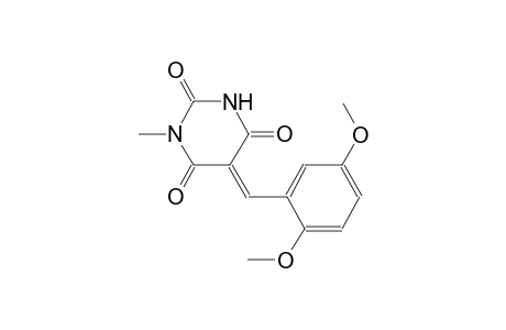 2,4,6(1H,3H,5H)-pyrimidinetrione, 5-[(2,5-dimethoxyphenyl)methylene]-1-methyl-, (5E)-