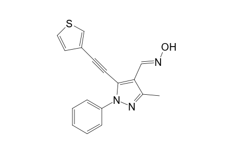 (E)-3-Methyl-1-phenyl-5-(3-thienylethynyl)-1H-pyrazole-4-carbaldehyde Oxime