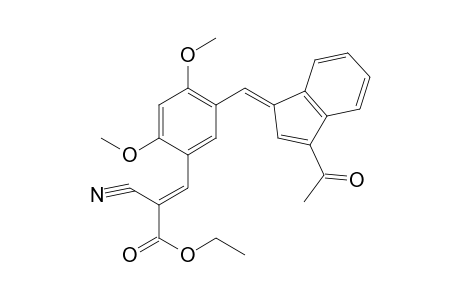 (E)-ethyl 3-(5-((E)-(3-acetyl-1H-inden-1-ylidene)methyl)-2,4-dimethoxyphenyl)-2-cyanoacrylate