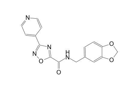1,2,4-oxadiazole-5-carboxamide, N-(1,3-benzodioxol-5-ylmethyl)-3-(4-pyridinyl)-