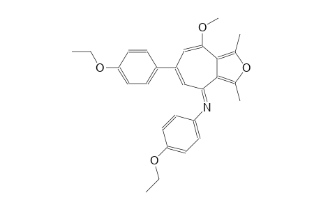 4-ethoxy-N-[(4E)-6-(4-ethoxyphenyl)-8-methoxy-1,3-dimethyl-4H-cyclohepta[c]furan-4-ylidene]aniline