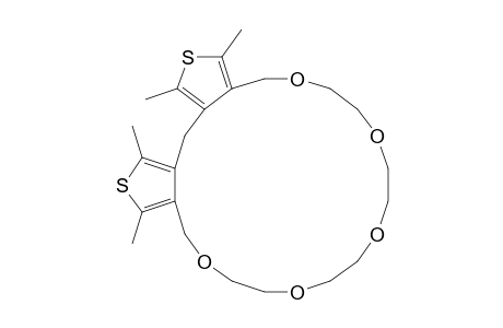 4,6,24,26-Tetramethyl-9,12,15,18,21-pentaoxa-5,25-dithiatricyclo[21.3.0.0(3,7)]hexacosa-1(26),3,6,23-tetraene