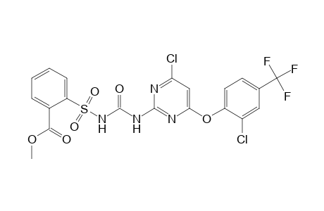 Benzoic acid, 2-[[[[[4-chloro-6-[2-chloro-4-(trifluoromethyl)phenoxy]-2-pyrimidinyl]amino]carbonyl]amino]sulfonyl]-, methyl ester