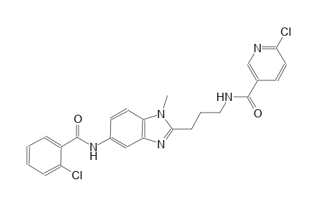 3-pyridinecarboxamide, 6-chloro-N-[3-[5-[(2-chlorobenzoyl)amino]-1-methyl-1H-benzimidazol-2-yl]propyl]-