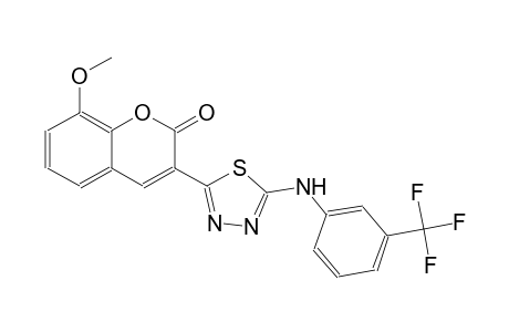 8-methoxy-3-{5-[3-(trifluoromethyl)anilino]-1,3,4-thiadiazol-2-yl}-2H-chromen-2-one