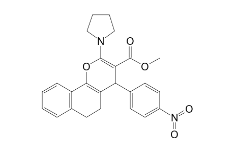 4-(4-nitrophenyl)-2-(1-pyrrolidinyl)-5,6-dihydro-4H-benzo[h][1]benzopyran-3-carboxylic acid methyl ester