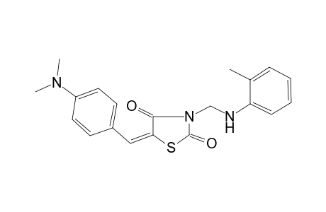 (5E)-5-[(4-dimethylaminophenyl)methylidene]-3-[(2-methylanilino)methyl]-1,3-thiazolidine-2,4-dione