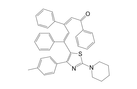 5-[4-(4-Methyl-phenyl)-2-piperidino-thiazol-5-yl]-1,3,5-triphenyl-penta-2,4-diene-1-one