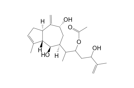((1R*,3R*,5S*,6R*,7S*,8Z*)-5-(2'-Acetoxy-1',5'-dimethyl-4'-hydroxy-hex-5'-en-1'-yl)-2-methylene-8-methylbicyclo[5.3.0]dec-8-en-3,6-diol