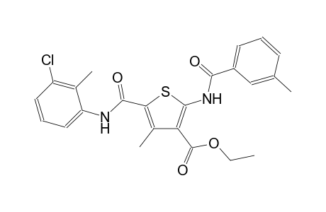 3-thiophenecarboxylic acid, 5-[[(3-chloro-2-methylphenyl)amino]carbonyl]-4-methyl-2-[(3-methylbenzoyl)amino]-, ethyl ester