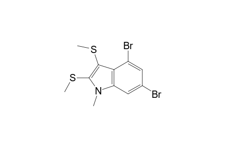 1H-Indole, 4,6-dibromo-1-methyl-2,3-bis(methylthio)-
