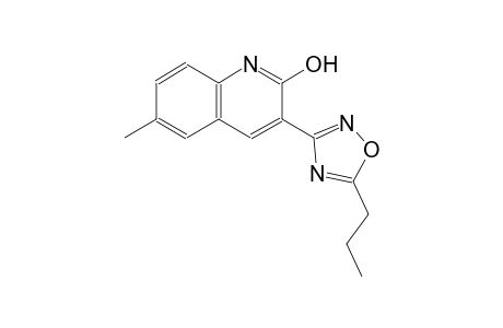 6-methyl-3-(5-propyl-1,2,4-oxadiazol-3-yl)-2-quinolinol