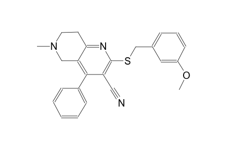 2-[(3-methoxybenzyl)sulfanyl]-6-methyl-4-phenyl-5,6,7,8-tetrahydro[1,6]naphthyridine-3-carbonitrile