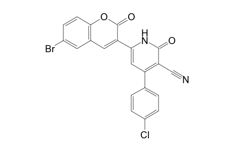 6-(6-Bromo-2-oxo-2H-chromen-3-yl)-4-(4-chlorophenyl)-2-oxo-1,2-dihydropyridine-3-carbonitrile