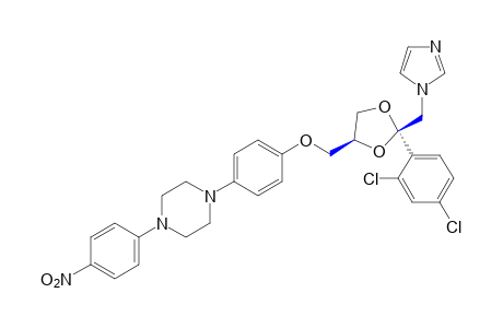 1-{p-{{2-(2,4-Dichlorophenyl)-2-[(imidazol-1-yl)methyl]-1,3, -dioxolan-4-yl}methoxy}phenyl}-4-(p-nitrophenyl)piperazine