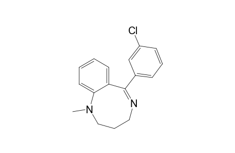 6-(3'-chlorophenyl)-1-methyl-1,2,3,4-tetrahydro-1,5-benzodiazocine