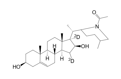 (22S,25R)-22,26-acetylepimino(15.epsilon.,17.alpha.-2H2)cholest-5-ene-3.beta.,16.beta.-diol
