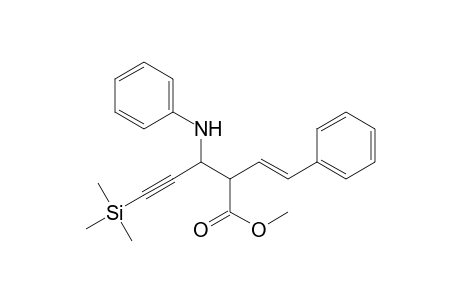 Methyl (E)-3-(Phenylamino)-2-(2-phenylethenyl)-5-(trimethylsilyl)-4-pentynoate