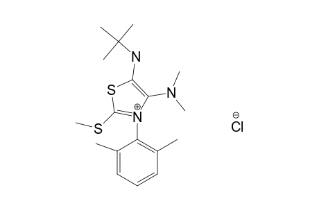 5-(tert-Butylamino)-4-(dimethylamino)-3-(2,6-dimethylphenyl)-2-(methylthio)thiazolium chloride