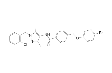 4-[(4-bromophenoxy)methyl]-N-[1-(2-chlorobenzyl)-3,5-dimethyl-1H-pyrazol-4-yl]benzamide
