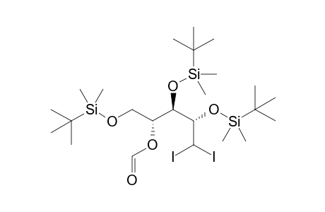 2,3,5-Tri-O-[tert-butyl(dimethyl)silyl]-1-deoxy-4-O-formyl-1,1-diiodo-D-arabinitol