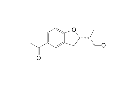 5-ACETYL-2-[1'-(HYDROXYMETHYL)-ETHYL]-2,3-DIHYDROBENZO-[B]-FURAN