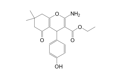 ethyl 2-amino-4-(4-hydroxyphenyl)-7,7-dimethyl-5-oxo-5,6,7,8-tetrahydro-4H-chromene-3-carboxylate