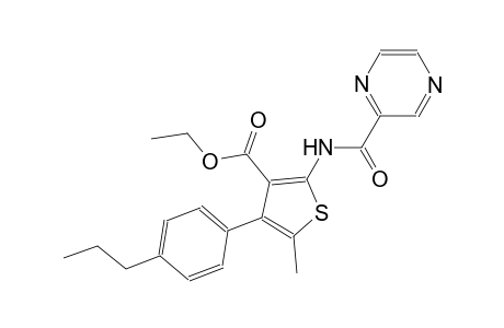 ethyl 5-methyl-4-(4-propylphenyl)-2-[(2-pyrazinylcarbonyl)amino]-3-thiophenecarboxylate