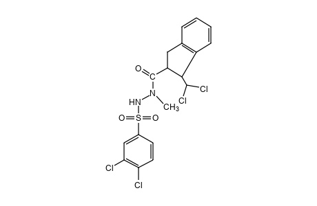 1-{[1-(DICHLOROMETHYL)-2-INDANYL]CARBONYL}-2-[(3,4-DICHLOROPHENYL)SULFONYL]-1-METHYLHYDRAZINE