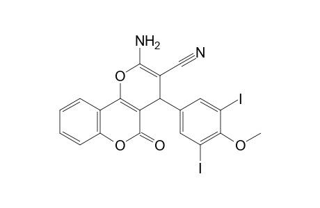 2-Amino-4-(3,5-diiodo-4-methoxyphenyl)-5-oxo-4,5-dihydro-pyrano[3,2-c]chromene-3-carbonitrile