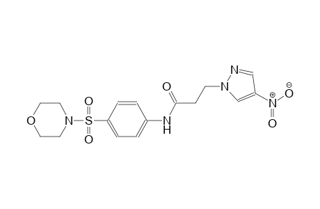 N-[4-(4-morpholinylsulfonyl)phenyl]-3-(4-nitro-1H-pyrazol-1-yl)propanamide
