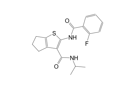 4H-cyclopenta[b]thiophene-3-carboxamide, 2-[(2-fluorobenzoyl)amino]-5,6-dihydro-N-(1-methylethyl)-