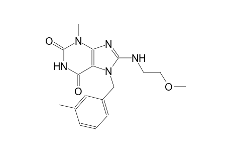8-[(2-methoxyethyl)amino]-3-methyl-7-(3-methylbenzyl)-3,7-dihydro-1H-purine-2,6-dione