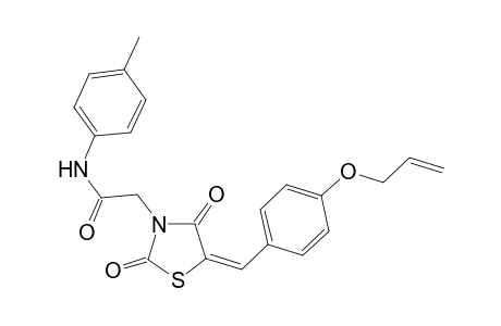 2-{(5E)-5-[4-(allyloxy)benzylidene]-2,4-dioxo-1,3-thiazolidin-3-yl}-N-(4-methylphenyl)acetamide