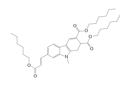 Dihexyl 7-(3-(hexyloxy)-3-oxoprop-1-enyl)-9-methyl-2,9-dihydro-1H-carbazole-2,3-dicarboxylate