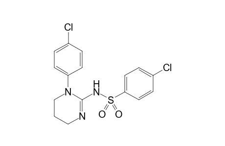 4-chloro-N-[1-(4-chlorophenyl)-5,6-dihydro-4H-pyrimidin-2-yl]benzenesulfonamide