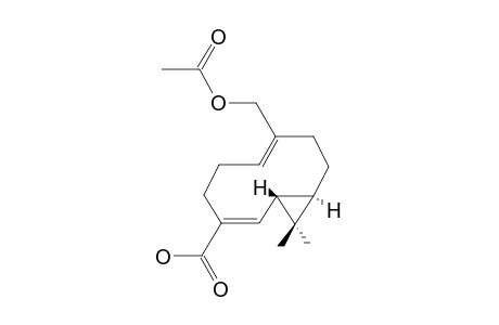 VOLVALERENIC-ACID-D;15-ACETOXY-4-CARBOXY-11,11-DIMETHYL-BICYCLO-GERMACREN-[4E(5),10Z(1)]-DIENE
