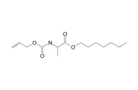 L-Alanine, N-allyloxycarbonyl-, heptyl ester