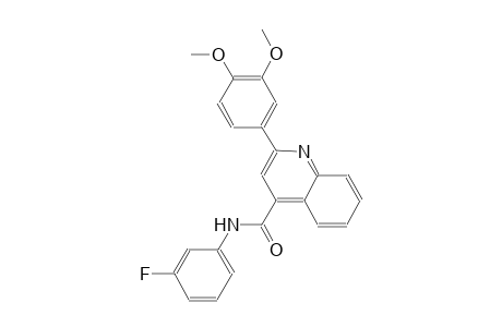 2-(3,4-dimethoxyphenyl)-N-(3-fluorophenyl)-4-quinolinecarboxamide