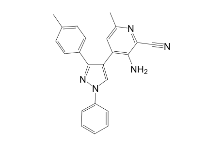 3-Amino-6-methyl-4-(1-phenyl-3-(p-tolyl)-1H-pyrazol-4-yl)picolinonitrile