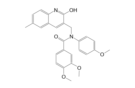 N-[(2-hydroxy-6-methyl-3-quinolinyl)methyl]-3,4-dimethoxy-N-(4-methoxyphenyl)benzamide