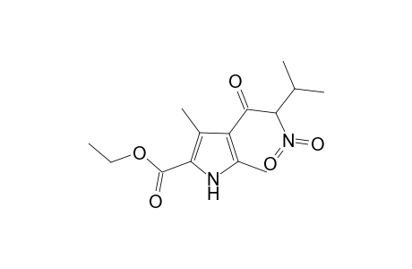 Pyrrole-2-carboxylic acid, 3,5-dimethyl-4-(3-methyl-2-nitro-1-oxobutyl)-, ethyl ester