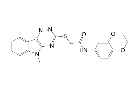 N-(2,3-dihydro-1,4-benzodioxin-6-yl)-2-[(5-methyl-5H-[1,2,4]triazino[5,6-b]indol-3-yl)sulfanyl]acetamide