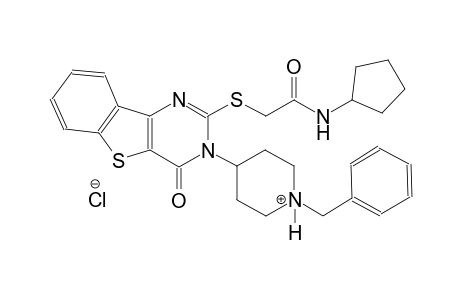 1-benzyl-4-(2-{[2-(cyclopentylamino)-2-oxoethyl]sulfanyl}-4-oxo[1]benzothieno[3,2-d]pyrimidin-3(4H)-yl)piperidinium chloride