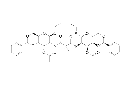 N,N'-BIS-(ETHYL-3-O-ACETYL-4,6-O-BENZYLIDENE-2-DEOXY-1-THIO-BETA-D-ALLOPYRANOSID-2-YL)-DIMETHYLMALONAMIDE