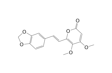 2H-Pyran-2-one, 6-[2-(1,3-benzodioxol-5-yl)ethenyl]-4,5-dimethoxy-, (E)-